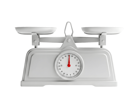 Kitchen weighing scale minimalist 3D rendering soft and smooth renderer png