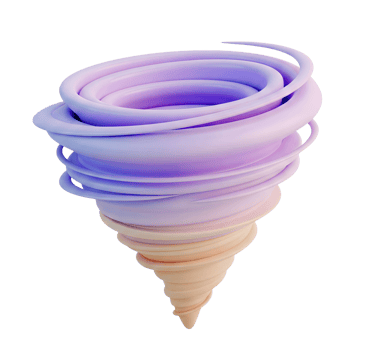 Tornado minimalist 3D rendering a soft and smooth renderer png