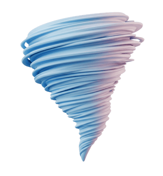 Tornado minimalist 3D rendering soft and smooth renderer png
