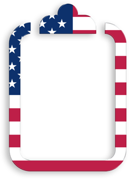 American Flag Checklist Icon 4th of July USA Independence Day Veterans Day png