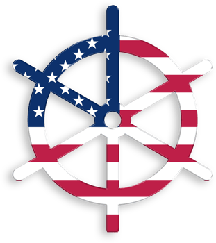 American Flag Ship Wheel Icon 4th of July USA Independence Day Veterans Day png