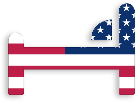 American Flag Bed Icon 4th of July USA Independence Day Veterans Day png