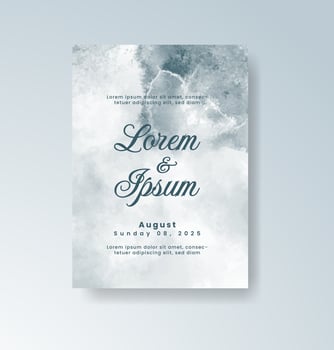 Watercolor garden-style wedding invite. vector