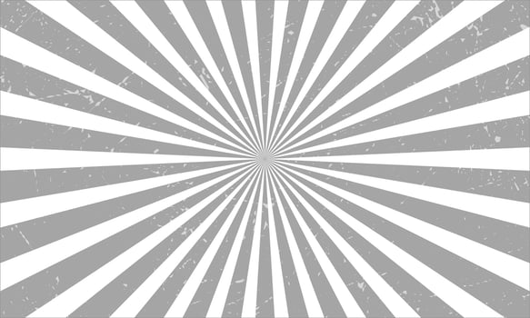 Retro vintage sun rays sunburst gray white grunge texture background. Spiral wavy sun burst comic beam lines radial spiral stripes pattern circus carnival summer backdrop, Illustration. vector