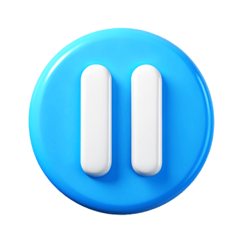 A blue button with two white buttons on it png