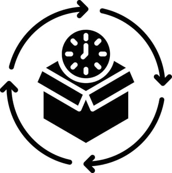 Icon for express courier services, logistics companies, e-commerce platforms that emphasize delivery speed, or part of an order tracking dashboard vector