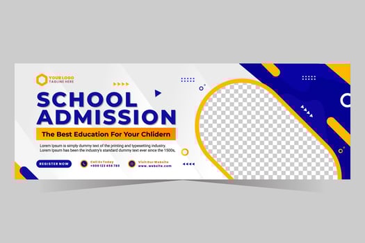 School admission template vector