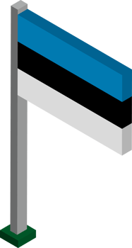 Estonia Flag in Isometric dimension. png