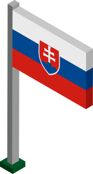 Slovakia Flag in Isometric dimension. png
