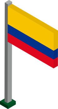 Colombia Flag in Isometric dimension. png