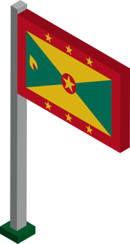 Grenada Flag in Isometric dimension. png