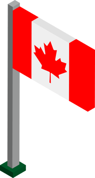 Canada Flag in Isometric dimension. png