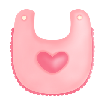 Pink baby apron. Watercolor clip art design png