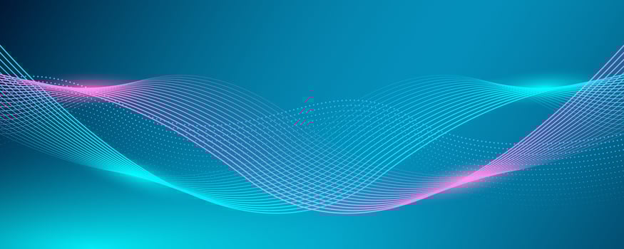 Dark blue background future technology concept. Abstract dynamic line wave flowing particle.Suitable for banner, poster, cover, brochure, flyer, website vector