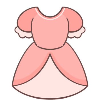 Cute pink dress cartoon clip art png
