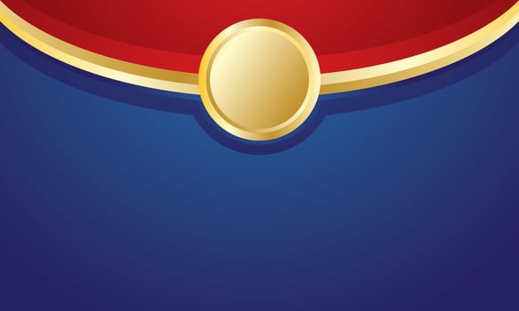 Modern red gold on blue background design for certificate vector