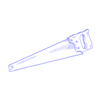 Classic Hand Saw with Wooden Handle png