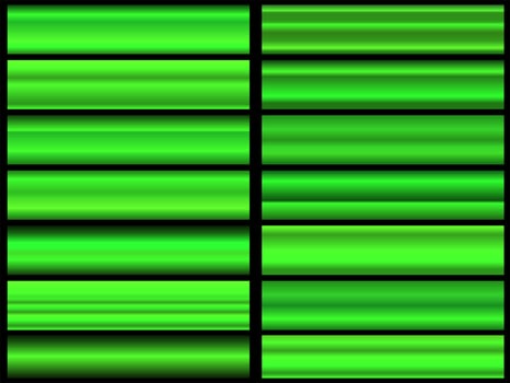 Big green collection of gradients. green palette..green metallic gradients vector