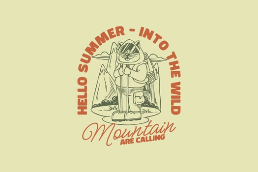 Summer adventure graphic design vector