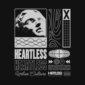 Heartless urban culture graphic design vector