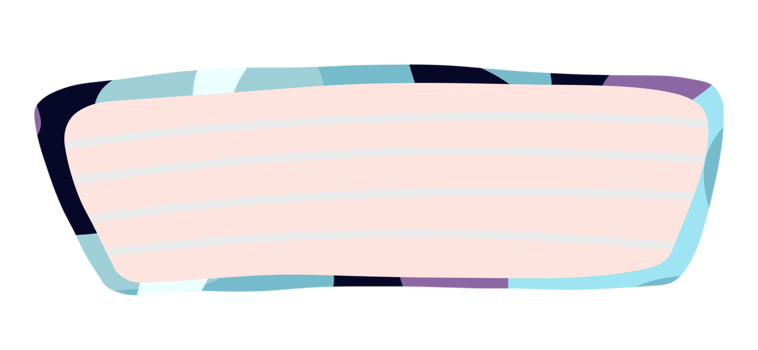 The border is composed of various geometric shapes and shades of blue, turquoise, purple, and dark blue, creating a vibrant and modern aesthetic. png