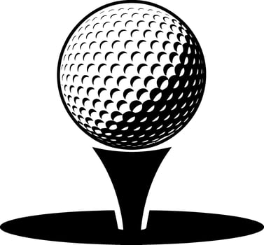 golf ball on tee clip art vector