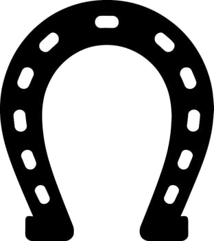 a black and white illustration of a horseshoe vector