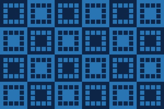 A blue and black pattern with squares vector
