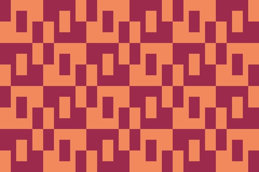 Geometric pattern of rectangles in orange background vector