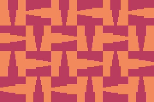 A pattern of orange and pink squares vector