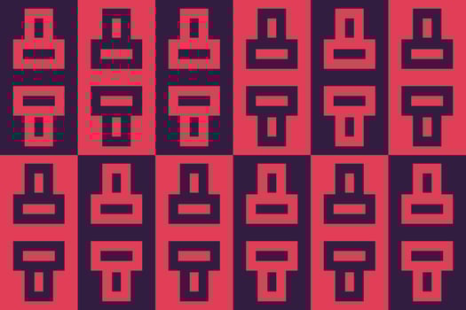 Red and black pattern with rectangles vector