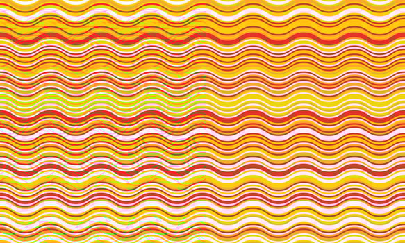 Vibrant wavy stripes in warm yellow, orange, and red create an energetic, optimistic pattern. Perfect for backgrounds, website designs, textile prints, or any project needing a playful, summery feel. vector