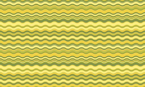 Abstract wavy stripes in calming yellow and green shades. Perfect for backgrounds, website design, textiles, or packaging. Evokes feelings of nature, tranquility, and gentle movement. vector