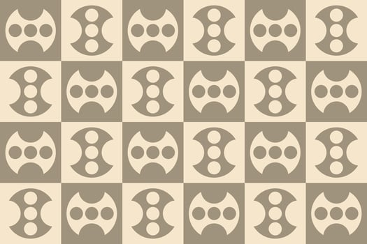 A pattern with many brown circles on it vector