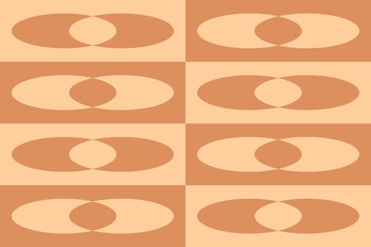 A pattern with circles in orange and brown vector