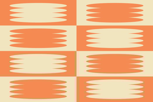 A pattern with orange and beige circles vector