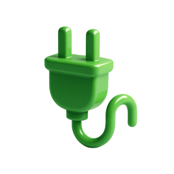 3D Clean Energy Plug png