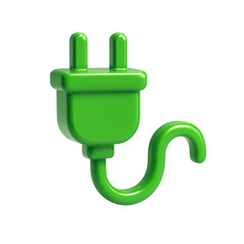 Green Electric Tech Plug png
