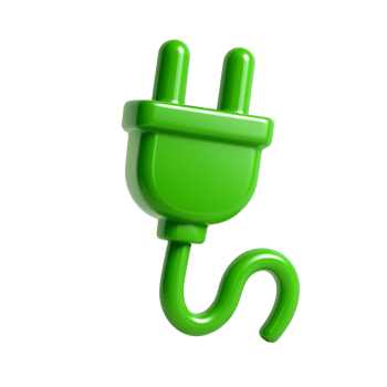Glossy Clean Power Plug png