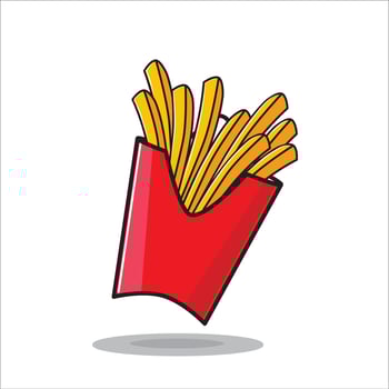 French fries are everyone's favorite delicious. vector