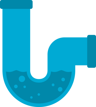 Blue waste water elbow PVC pipe png