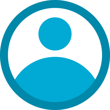 Blue profile circle sign png
