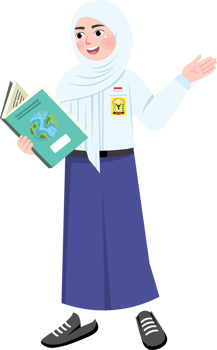 Junior High School Student Holding Book and Explaining png