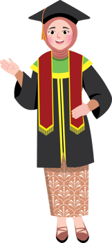 Young Woman in Graduation Outfit png