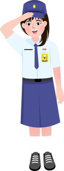Junior High School Girl Saluting the Flag During Ceremony in Uniform png
