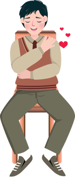 Korean Male Student Leaning on Railing png