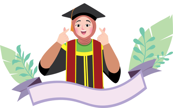 Festive Graduation Banner with Diploma and Present png