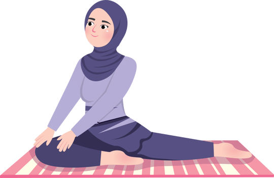 Fitness and Wellness at Home with Muslim Girl png