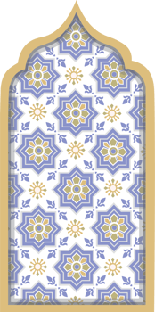 Intricate Islamic Window Frame Used in Religious Celebrations png