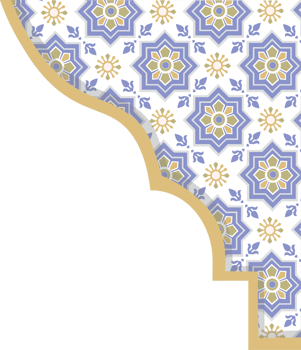 Beautiful Islamic Corner Window Arch with Moroccan Ornament for Sacred Days png